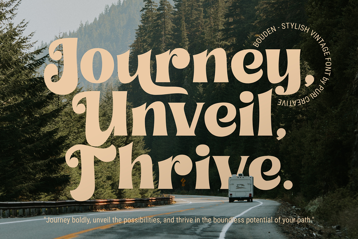 Bouden - Stylish Vintage Font, a Handwritten Font by PuriCreative (Photo 6 of 10)