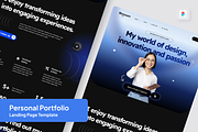 Personal Portfolio Landing Page, a Templates & Theme by SquidPixey (Thumbnail 1 of 5)