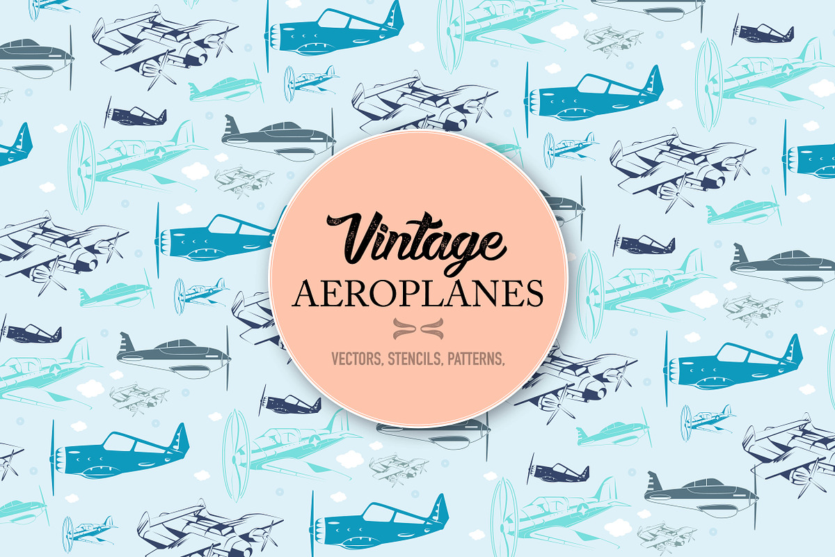 Vintage Aeroplanes, an Object Graphic by Ally Heart (Photo 1 of 4)