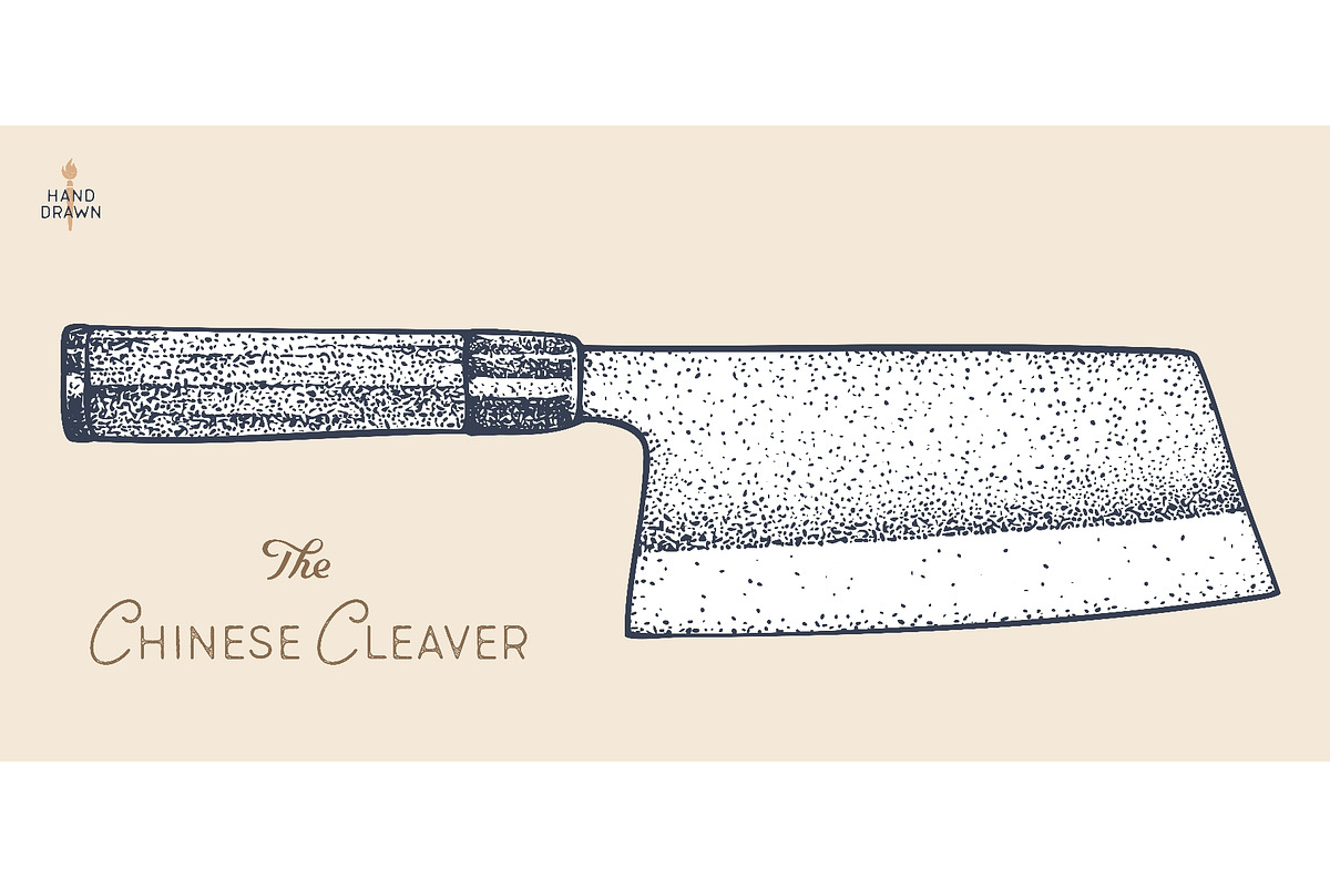 Butcher Knife. Hand drawn sketch, a Food Illustration by Foxys Graphic (Photo 1 of 3)