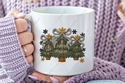Coquette Camo Christmas Tree PNG, an Illustration by CraftArtStudio (Thumbnail 3 of 4)