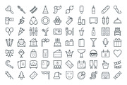 100+ Celebration and Party Icons, an Outline Icon by Vectors Market (Thumbnail 2 of 3)