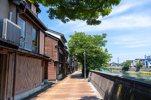 Old Kazue-machi district and Asano River in Kanazawa, Japan, an Architecture Photo by GoodGoods