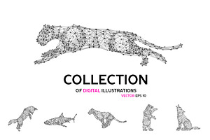 Vector abstract animals