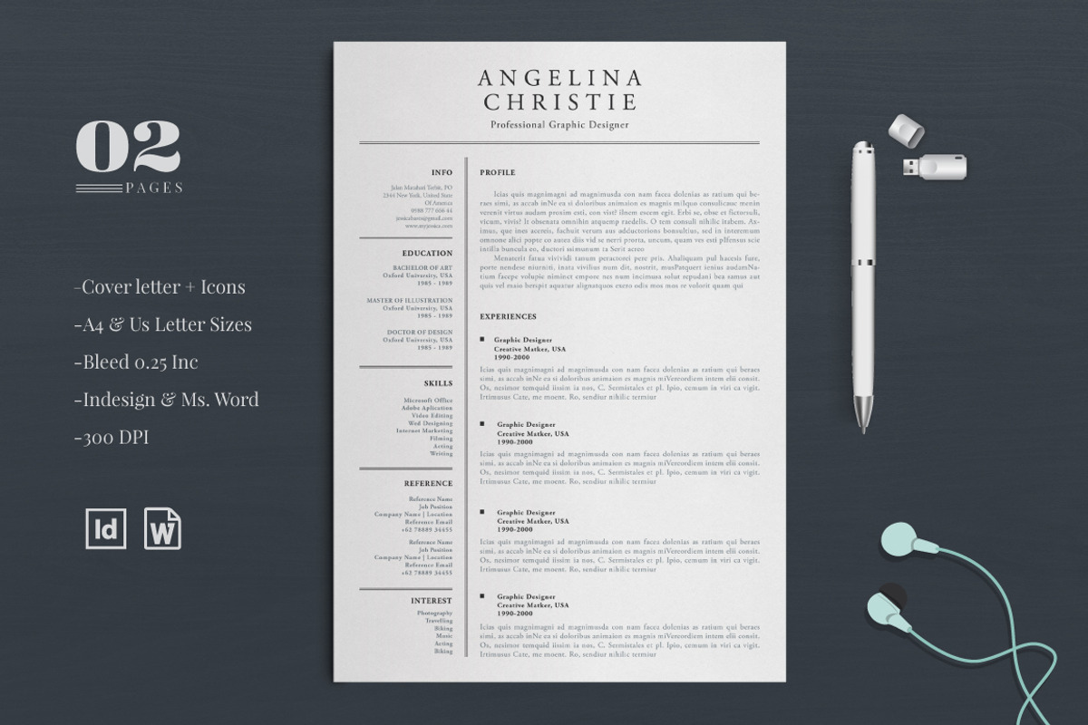 Resume/CV, a Resume Template by Atakana (Photo 1 of 5)
