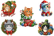 CATS CHRISTMAS CLIPART, an Object Graphic by Pixxel_Studio (Thumbnail 1 of 5)