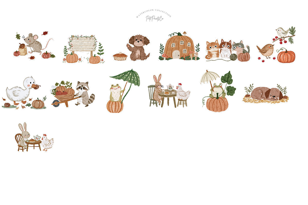 Cozy Hollow Autumn Clipart, an Animal Illustration by Pati Paints (Photo 8 of 9)