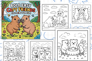 Bold & Easy Capy Friends Coloring, an Animal Illustration by Ink Gallery (Thumbnail 2 of 3)