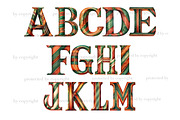 Terracotta And Green Letters, a Decorative Illustration by GlamArtZhanna (Thumbnail 2 of 5)