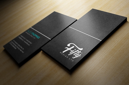 Simple Black Business Card