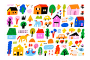Spring Houses | SVG, PNG, AI, an Object Illustration by Olia (Thumbnail 4 of 12)