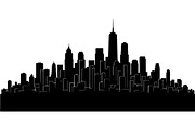 Modern City Skyline Silhouette, an Object Graphic by Creativeshirt (Thumbnail 11 of 20)