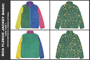 Boa Fleece Jacket Basic - Mockup