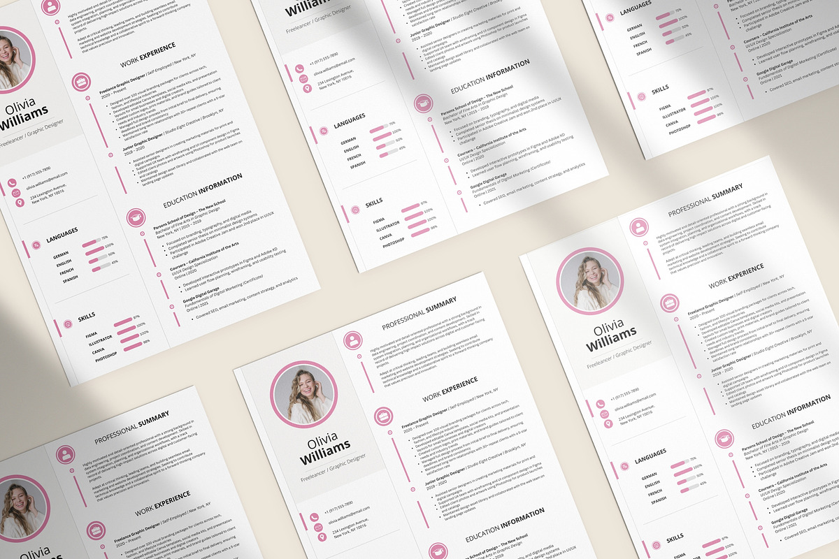 CV Resume Canva Template preview 5
