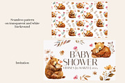 Hugs. Mom and Baby. Watercolor Bear, an Animal Illustration by AlineArtStore (Thumbnail 4 of 8)