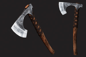One-handed Viking Battle Axe