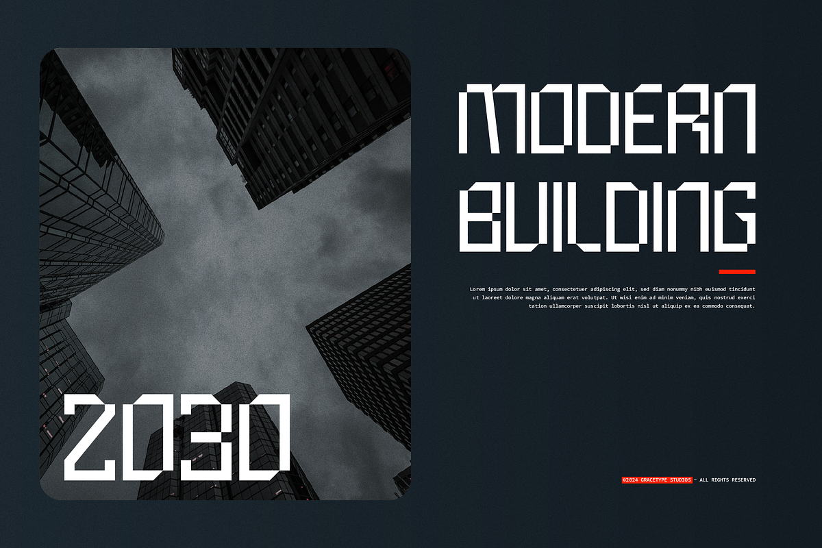Sarstech | Futuristic Geometric, a Sans Serif Font by gracetype_studio (Photo 8 of 12)