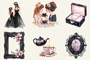 Black And Pink Mother's Day Clipart, an Illustration by OK Design (Thumbnail 4 of 5)