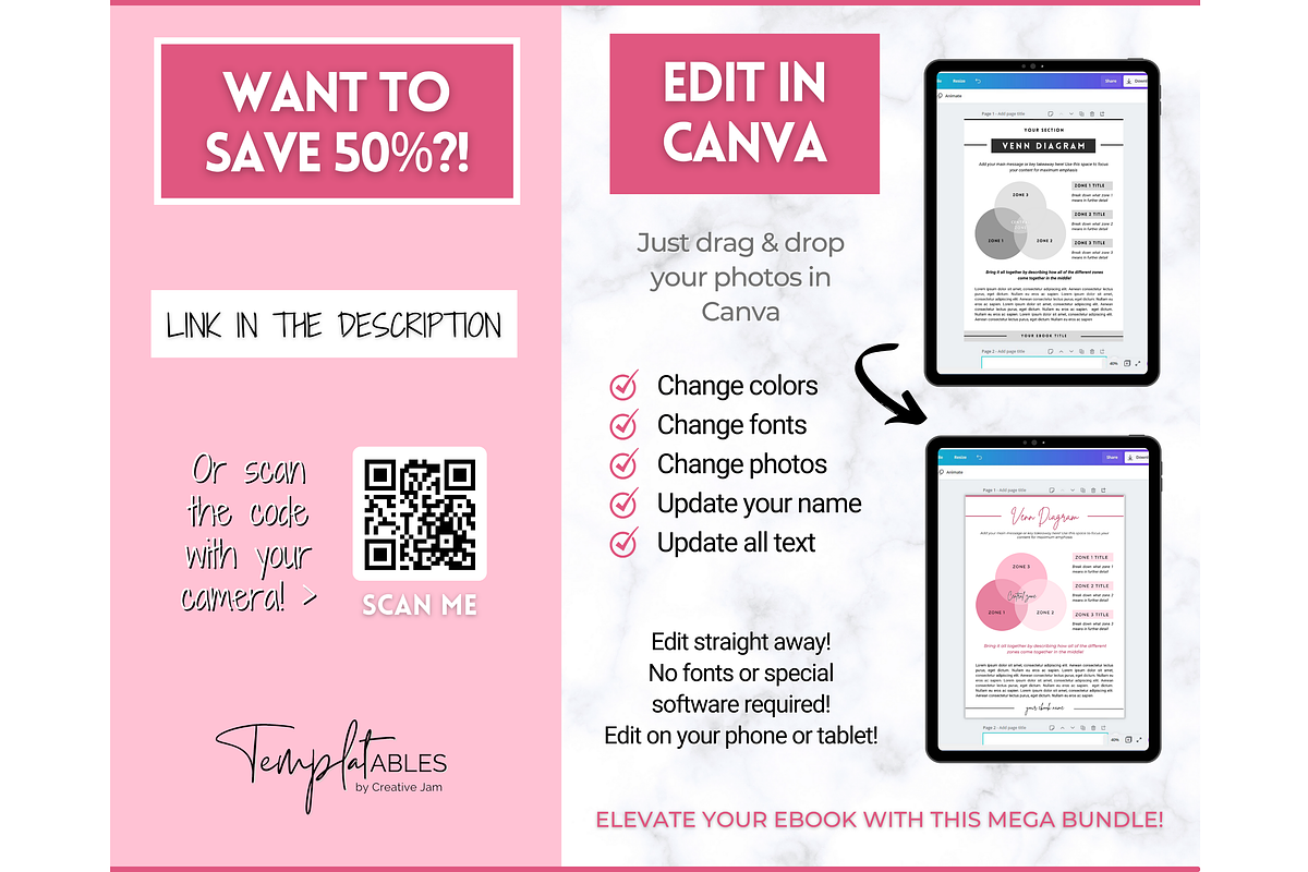 Worksheet Template BUNDLE, Workbook, a Marketing Template by Templatables (Photo 8 of 9)