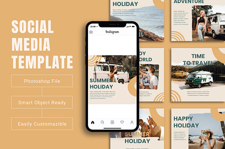Holiday | Instagram Post, a Social Media Template by Meizzaluna Design