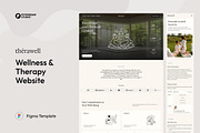 Wellness & Therapy Website UI Figma, an UI Kit Template by peterdraw (Thumbnail 1 of 7)