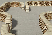 Sandbags Wall Construction Kit, an Object 3D Model by RivermillStudios (Thumbnail 4 of 4)