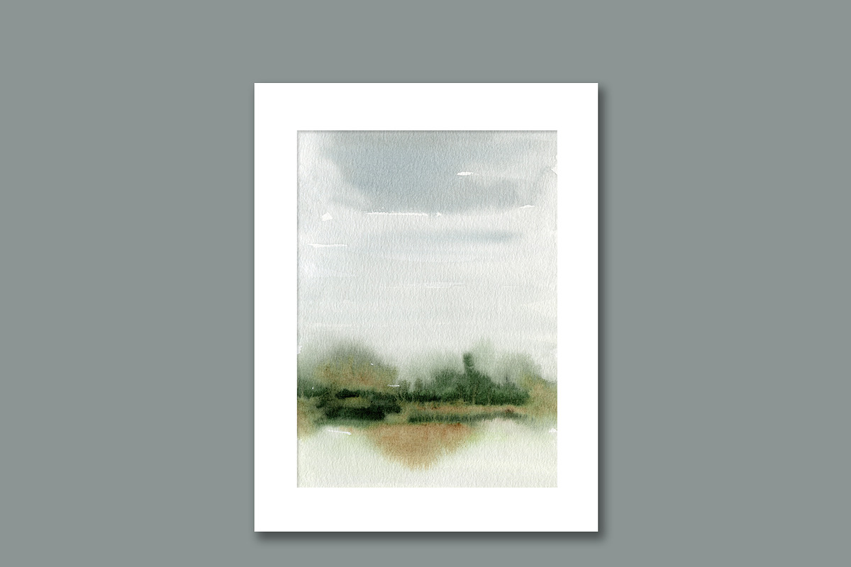 Minimalist Watercolor Landscapes, a Background Graphic by Marmoris.Arts (Photo 21 of 23)