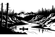 Nature Landscape Silhouette Vector B, an Illustration by Designer_Momina (Thumbnail 28 of 51)