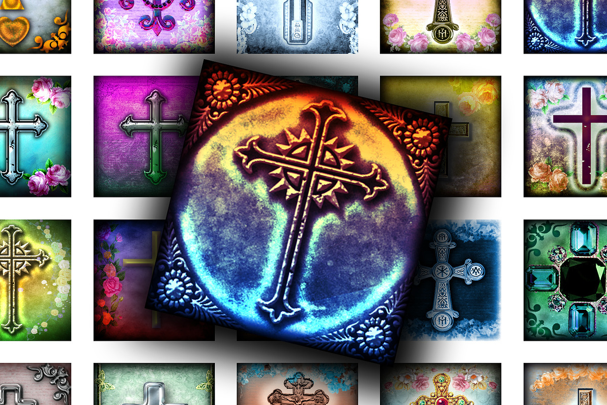 Collage Sheet  Christian Crosses, a Print Template by Kseniya-Omega (Photo 1 of 3)