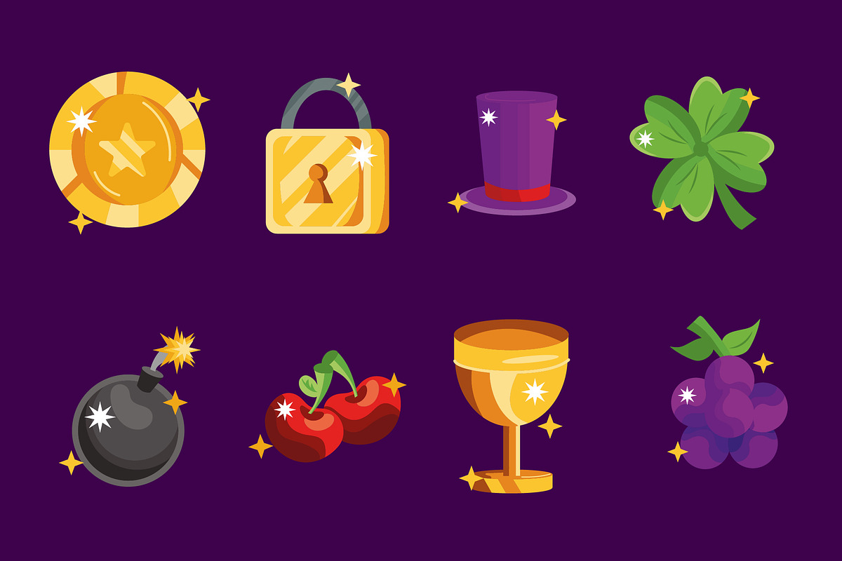 Casino Symbols Illustration Set