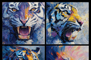 Majestic Tiger Art Set, an Animal Illustration by pictures for you (Thumbnail 3 of 22)
