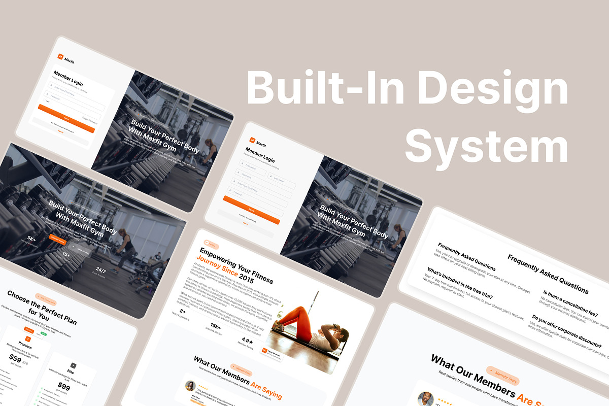 Ui Kit and code Fitness preview 3