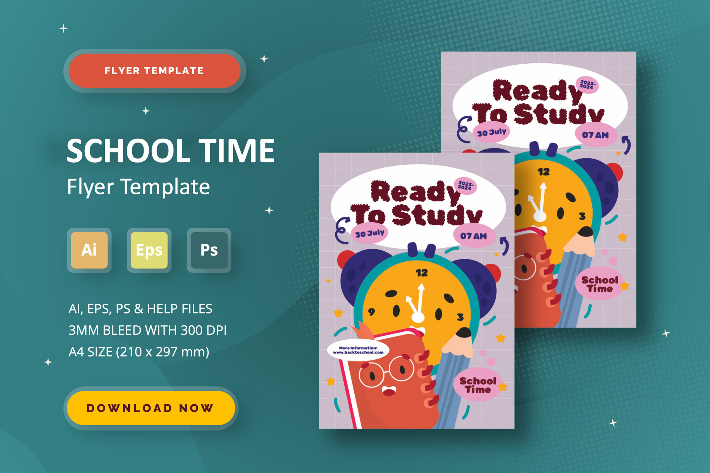 School Time - Flyer Template | Flyer Templates ~ Creative Market