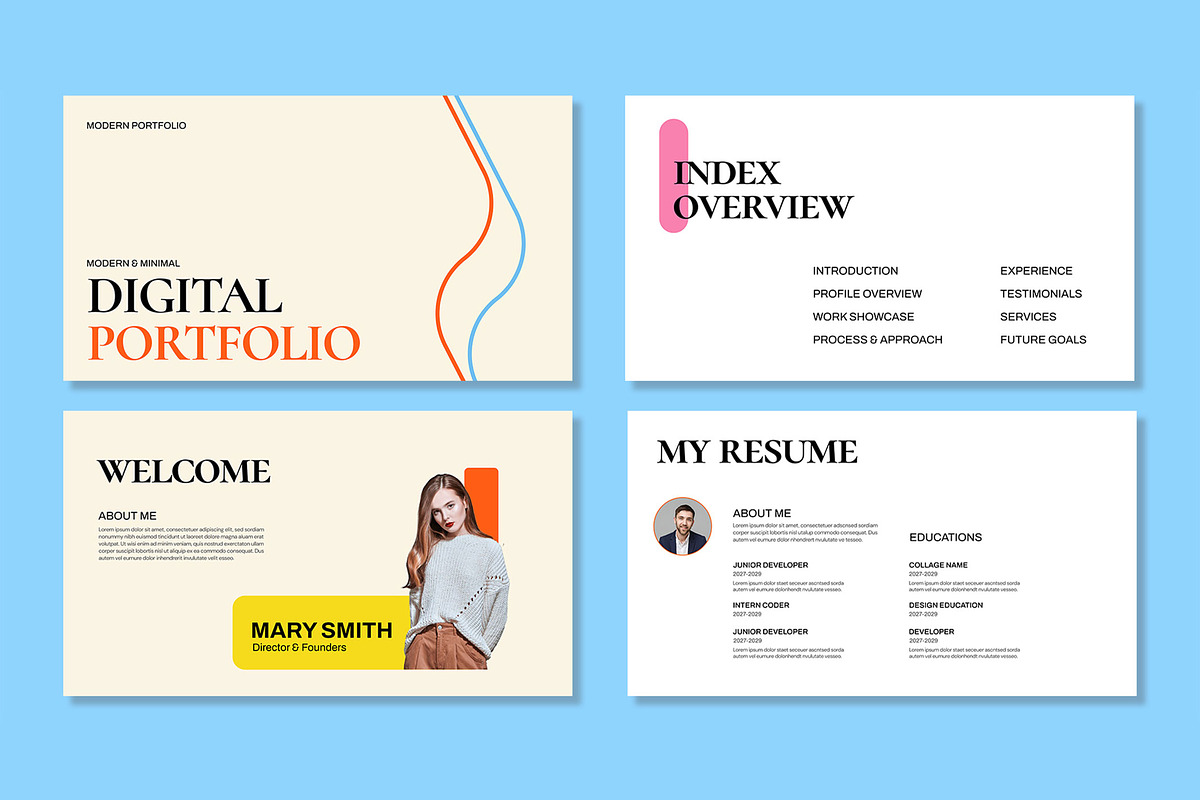 Modern Portfolio Presentation, a Presentation Template by Mighty-Slide (Photo 2 of 5)