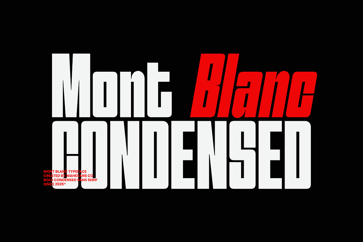 Mont Blanc - Condensed Sans Serif, a Sans Serif Font by Mahesans Co (Photo 11 of 11)