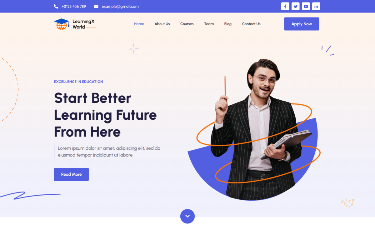 LearningX World Elementor Kit, a WordPress Template by Techeshta Solutions (Photo 2 of 6)
