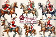 Western Santa sitting  horse Clipart, an Illustration by CreationArt (Thumbnail 1 of 6)