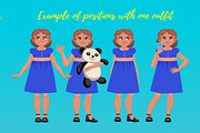 teenager CHARACTER CREATOR (PSD), a Person Illustration by Mandarinkas art (Thumbnail 5 of 6)