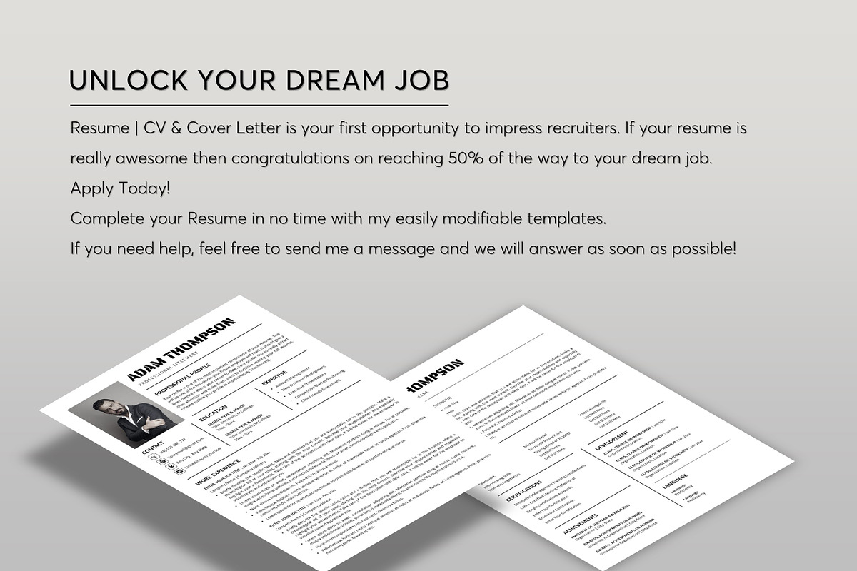ATS Resume CV Word & Google Docs 26, a Resume Template by MrCam Template Resume|CV (Photo 8 of 9)