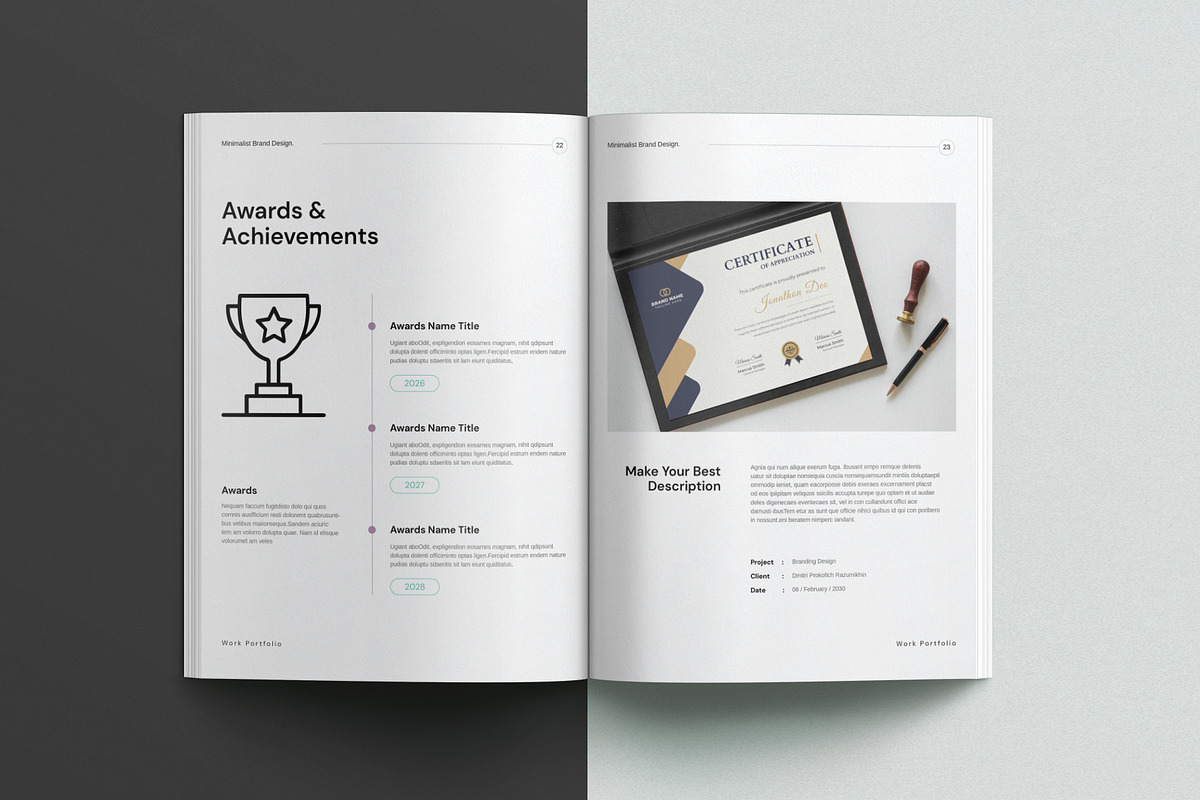 Works Portfolio Template | CANVA, a Brochure Template by Cleffon_Graphic_Studio (Photo 6 of 8)