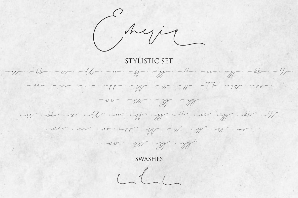 Emeria -Luxury Calligraphy Font, a Script Font by Fikryal Studio (Photo 11 of 12)