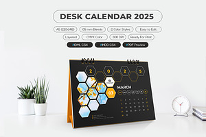 Desk Calendar 2025 Printable