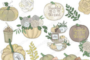 Giving Thanks Clipart, an Illustration by GlamArtZhanna (Thumbnail 3 of 3)