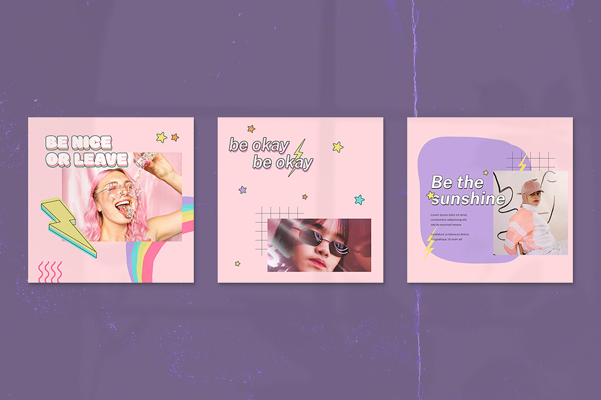 90's Vol1 Instagram | CANVA & PSD, a Social Media Template by Azruca (Photo 7 of 9)