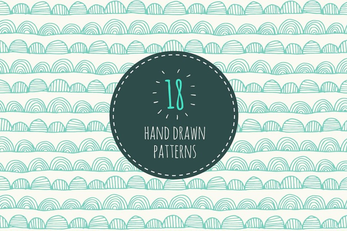 Bundle hand drawn patterns, a Pattern Graphic by Magnia (Photo 6 of 17)