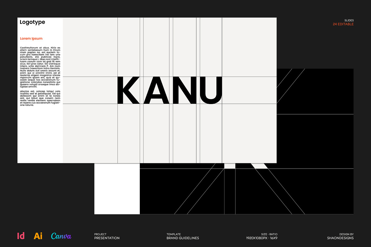 KANU Brand Guidelines Deck Template, a Branding & Logo Template by shaondesigns (Photo 4 of 9)