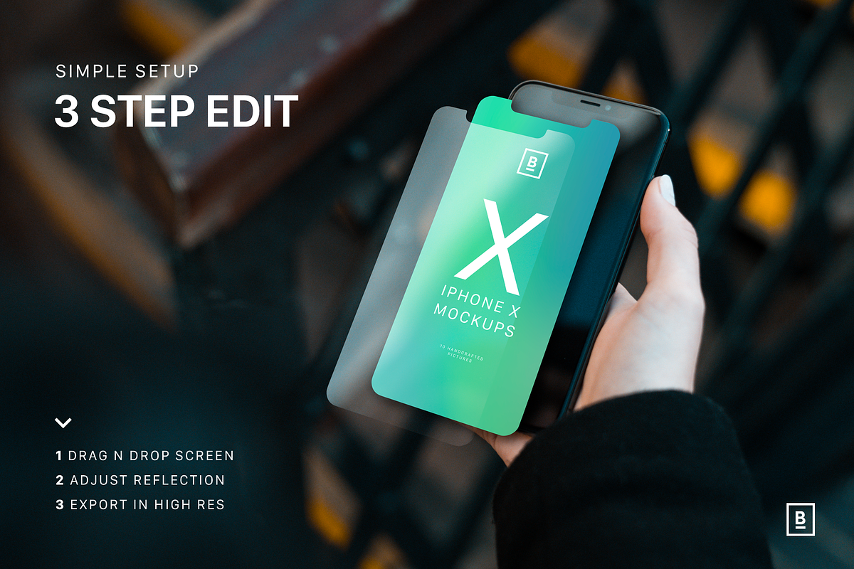 iPhone X Mockups, an iPhone Mockup by North&Nano (Photo 5 of 6)