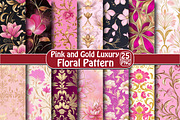 Pink and Gold Luxury Floral Pattern, an Illustration by DreamPrint404 (Thumbnail 1 of 5)