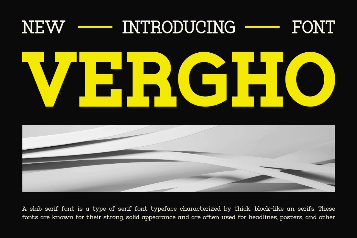 Vergho - Modern Slab Serif, a Slab Serif Font by MaikoHatta (Photo 1 of 7)