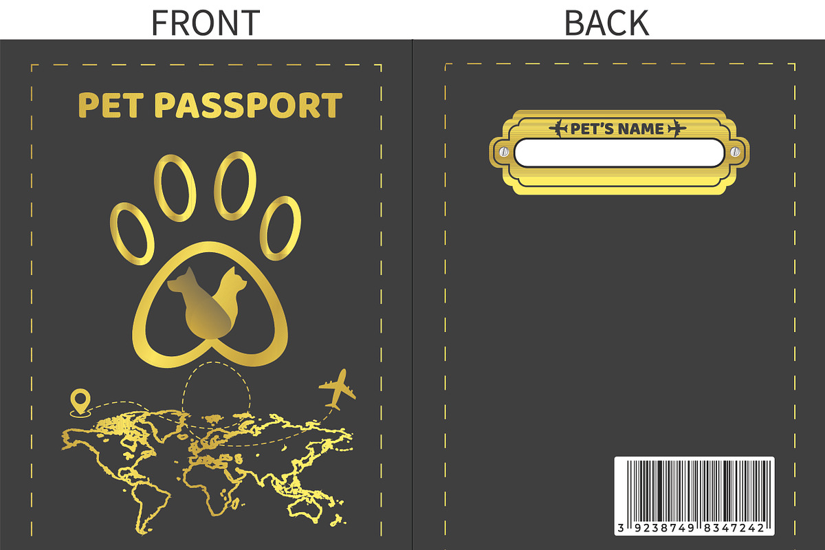 Pet Passport Editable Template, a Print Template by Illustrations By Azmira (Photo 2 of 7)
